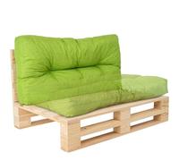 bananair - Coussin Palette Extérieur Confortable - Tissu Résistant, Anti-UV & Déperlant - Coussin Salon de Jardin Extérieur, Balcon, Terrasse (Taille Polyvalente Assise ou Dossier, 120X60 cm, Vert)