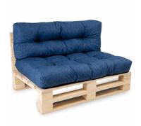 Coussins palette lot en polyester BANANAIR 120x80x15 cm bleu
