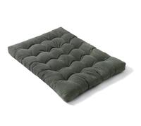 bananair - Futon 2 Places Épais & Confortable, Rembourrage en Mousse - Tissu en Velours Côtelé, Doux & Élégant - Sangles Incluses, Matelas de Sol Pliable Pratique (160x200 cm, Gris Foncé)