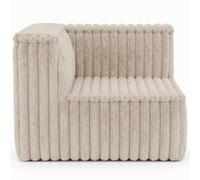 bananair - Pouf d'angle Déhoussable en Fourrure Synthétique (Beige) | Modulable, Déhoussable, Tissu OEKO-TEX, Toucher Doux, Assise Confortable