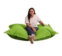 bananair Pouf Extérieur Imperméable Géant - Confortable, Polyvalent, Anti-UV, Déhoussable - Pouf XXL de Jardin - Gros Coussin Extérieur Garni de Mousse - 180 x 140 cm - Vert