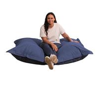 Bananair Pouf Extérieur Imperméable Géant - Confortable, Polyvalent, Anti-UV, Déhoussable - Pouf XXL de Jardin - Gros Coussin Extérieur Garni de Mousse - 180 x 140 cm - Bleu