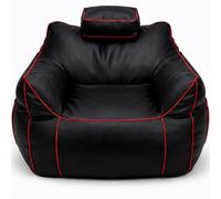 bananair - Pouf Gaming XXL - Confort Stable - Remplissage en Mousse - Appui-Tête Réglable et 2 Poches - Adapté Ado & Adulte pour Jeux, TV et Détente (110×100×90 cm, Rouge)