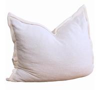 bananair Pouf Géant XXL d’Intérieur en Bouclette - Doux, Confortable, Déhoussable - Généreusement Rembourré Détente Totale - Gros Pouf Lit pour Salon, Chambre Ado, Adulte, Gamer (180x140 cm, Blanc)