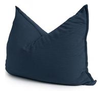 Pouf Velours Côtelé déhoussable - 140x180 cm - Bananair - Bleu nuit Fabriqué en France