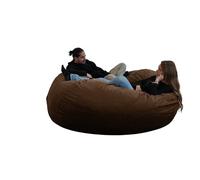 Bananair - Pouf Géant XXL en Microsuède - Doux & Confortable - Housse Lavable en Machine - Généreusement Rembourré, Qualité Supérieure - Pouf Lit, Pouf XXL, Bean Bag, Gros Pouf (Chocolat, 180 cm)