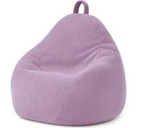 bananair Pouf Poire en Velours Côtelé - Fabriqué en France - Doux, Confortable, Facilement Transportable & Housse Lavable - Gros Pouf Salon/Chambre pour Ado, Enfant (105 x 85 cm, Violet Parme)