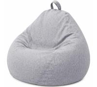 Bananair - Pouf Poire Fabriqué en France - Rembourré en Mousse, Housse Lavable en Machine - Idéal pour Salon, Chambre ou Coin Cosy - Pouf Facile à Transporter, Parfait pour Enfant (80x70 cm, Gris)