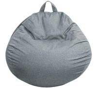 bananair - Pouf Poire Fabriqué en France - Rembourré en Mousse, Housse Lavable - Idéal pour Salon, Chambre ou Coin Cosy - Pouf Facile à Transporter, Parfait pour Adulte (120x100 cm, Gris Foncé)