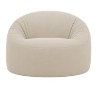bananair - Pouf Poire Géant Velours Côtelé, Déhoussable, Taupe, 100 cm