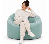 Bananair - Pouf Poire Géant Velours Côtelé, Fabriqué en France - Fauteuil Pouf XXL Remplissage Mousse, Généreusement Rembourré, 100% Confort & Douceur - Idéal Salon, Chambre Adulte, Ado (100 cm, Vert)