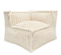 bananair - Pouf Salon & Chambre - Bean Bag Compressé en Fourrure Synthétique Douce avec Rembourrage Mousse - Fauteuil Pouf d’Angle - Boneless Couch Confortable et Élégant (Beige)