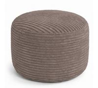 bananair - Repose Pieds Salon - Housse Lavable, Remplissage Mousse - Tabouret Pouf Élégant, Ottoman Pouf Rond Doux & Confortable (50x30 cm, Marron)