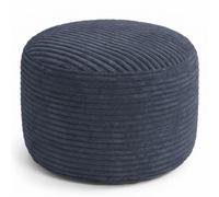bananair - Repose Pieds Salon - Housse Lavable, Remplissage Mousse - Tabouret Pouf Élégant, Ottoman Pouf Rond Doux & Confortable (50x30 cm, Gris Foncé)