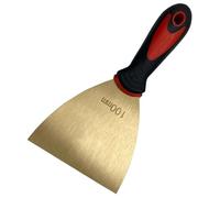 Bananaww Couteau À Enduire en Laiton, Spatule De Plâtrier avec Poignée en Caoutchouc,Grattoir À Gypse,Dissolvant pour Bois, Grattoir À Papier Peint, Outil De Peinture