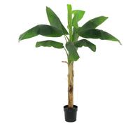Banane artificielle Musa 180cm en pot : plante artificielle extra-large avec de