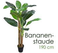 Bananier Plante Artificielle Artificiel avec Pot 190cm Bois Naturelles Decovego
