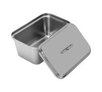 banapoy Beurrier en Acier Inoxydable avec Couvercle, Récipient Beurre 600Ml, Bac Légumes Stockage Suif Bœuf pour Comptoir, Boîte Rangement Beurre Fromage pour Desserts, Biscuits