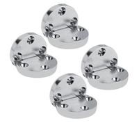 banapoy Charnière à Bord Rond 4 Pièces, Charnières Rabattables Pliantes, Charnière de Plateau de Majordome en Alliage de Zinc pour Tables Pliantes, Machine à Coudre, Accessoires de Meubles de Table