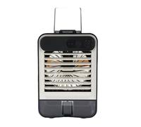 banapoy Climatiseurs Portables, Refroidisseur D'air, 3 Vitesses, 100Ml, Petit Ventilateur de Refroidissement Personnel, unité AC Bureau avec Miroir Maquillage, pour Chambre Coucher (BLACK)