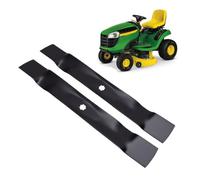 banapoy Lames Tondeuse à Gazon, 2 Pièces Remplacement Lames Tondeuse en Acier au Carbone pour Tondeuses Deere E100 E110 E120 E130 X105 X106 X110 X120 X125 X126 X145 X300 42 Pouces