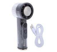 banapoy Ventilateur Portatif avec Refroidissement par Glace, Ventilateur Personnel Puissant à Vitesse Réglable de 100, Turbo Personnel pour L'extérieur, Voyages, Travail (gris foncé)