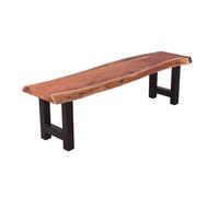 Banc 160x40x45 cm en acacia et métal noir - STACY