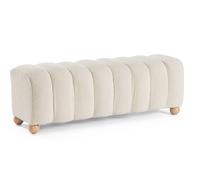Banc 2P Zora Blanc Boucle'