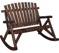 Banc à bascule jardin 2 places 123x96x102 cm bois massif épicéa