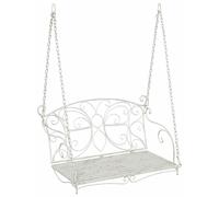 Banc à bascule vidaXL en acier 105,5 x 61 x 56 cm, blanc antique