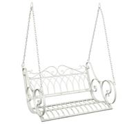 Banc à bascule vidaXL en acier 109 x 75 x 59 cm, blanc antique