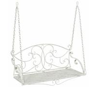 Banc à bascule vidaXL en acier 110 x 52,5 x 47 cm, blanc antique