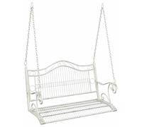 Banc à bascule vidaXL en acier 115 x 61 x 63 cm, blanc antique