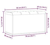 Banc à chaussures - Banc de rangement - Banc d'entrée - Banc avec assise - Rangement à chaussures - Aspect bois, chêne artisanal - Compact, 82x42x45 cm