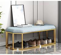 Banc à Chaussures, Banc de Rangement pour Chaussures Industriel Moderne, avec Cadre en métal, Banc pour Chambre à Coucher, entrée de lit, pour Couloir, Salon, Chambre à Coucher