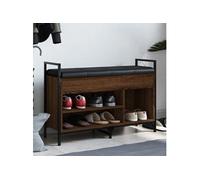 Banc à Chaussures, Banquette de Rangement avec Siège, Meuble à Chaussures avec Coussin, Moderne, Chêne Marron 835211