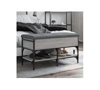 vidaXL Banc à chaussures sonoma gris 82x42x45 cm bois d'ingénierie