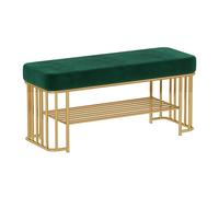 Banc à chaussures d'entrée avec siège de rangement et étagère à chaussures élégante pour chambre à coucher et salon et design peu encombrant, parfait pour les espaces sans encombrement