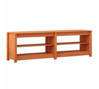 Banc à Chaussures en Pin Massif 160 x 36,5 x 50 cm Voskově hnědá | Kit complet avec quincaillerie incluse, entretien par chiffon sec, rangement pour entrées et couloirs, design contemporain