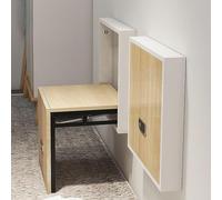Banc À Chaussures Mural en Bois, Pliable Et Rabattable, Tabouret Dentrée pour Se Chausser, Chaise Pliante Invisible pour Couloir, Gain De Place, Capacité De Charge De 150 Kg D One Size