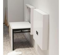 Banc À Chaussures Mural en Bois, Pliable Et Rabattable, Tabouret Dentrée pour Se Chausser, Chaise Pliante Invisible pour Couloir, Gain De Place, Capacité De Charge De 150 Kg A One Size