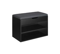 Banc à chaussures pour 6 paires de chaussures noir
