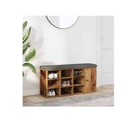 Banc à chaussures vieux bois 102x32x50 cm bois d'ingénierie, banc, banc de rangement, siège de couloir 857621