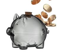 Banc à monnaie en verre - Petite banque de haricots dorés, pot à monnaie décoratif en forme de cochon, mini avec transparent | Conteneur à pièces commémoratives pour coiffeuse, étagère