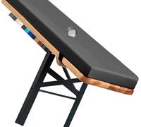 Banc antidérapant et imperméable, pour 2/3 places, idéal pour intérieur et extérieur, terrasse, baie, balançoire, gris foncé, 121,9/101,6/91,4/152,4 cm