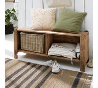 Banc Argenteuil marron vieilli H/L/P env. 46/106/37 cm