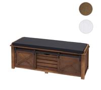 Mendler Banc vestiaire avec rangement - Blanc