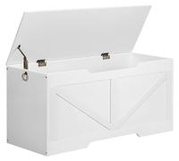 Banc avec rangement, 100 cm, blanc. Boîte à jouets, coffre, boîte de rangement pour enfants, idéale pour l'entrée ou le salon