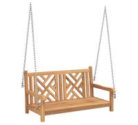 Banc de balançoire de jardin vidaXL 114 x 60 x 64 cm en teck massif
