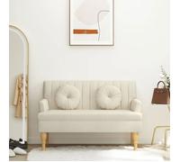 Banc banquette avec coussins - VIDAXL - 113x64,5x75,5 cm - Lin - Contemporain - 2 coussins inclus